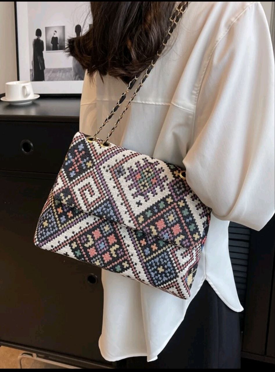 Fashionable,Minimalist,Casual,Geometric Pattern Square Bag Chain Strap For Women For Girl, Teen Girls